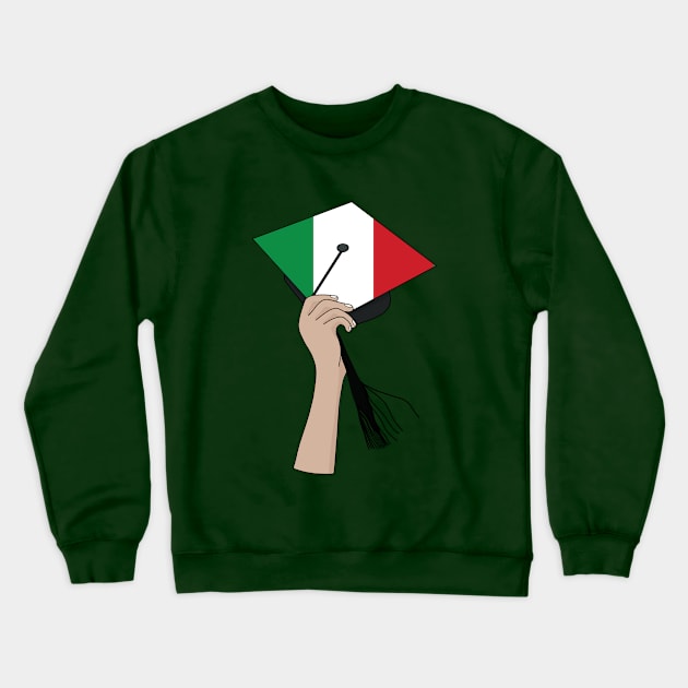 Holding the Square Academic Cap Italy Crewneck Sweatshirt by DiegoCarvalho